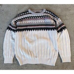 Vintage Eddie Bauer Sweater Pullover Men's Large Multicolor